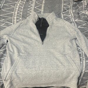 lululemon athletica Men's Light Gray Zip-Up Sweater
